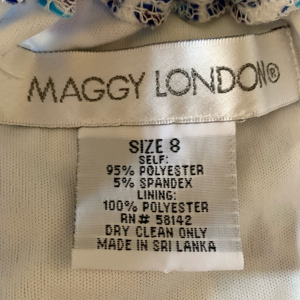 Maggy London Colorful Halter-Neck Geometric Dress 8 - Picture 9 of 9